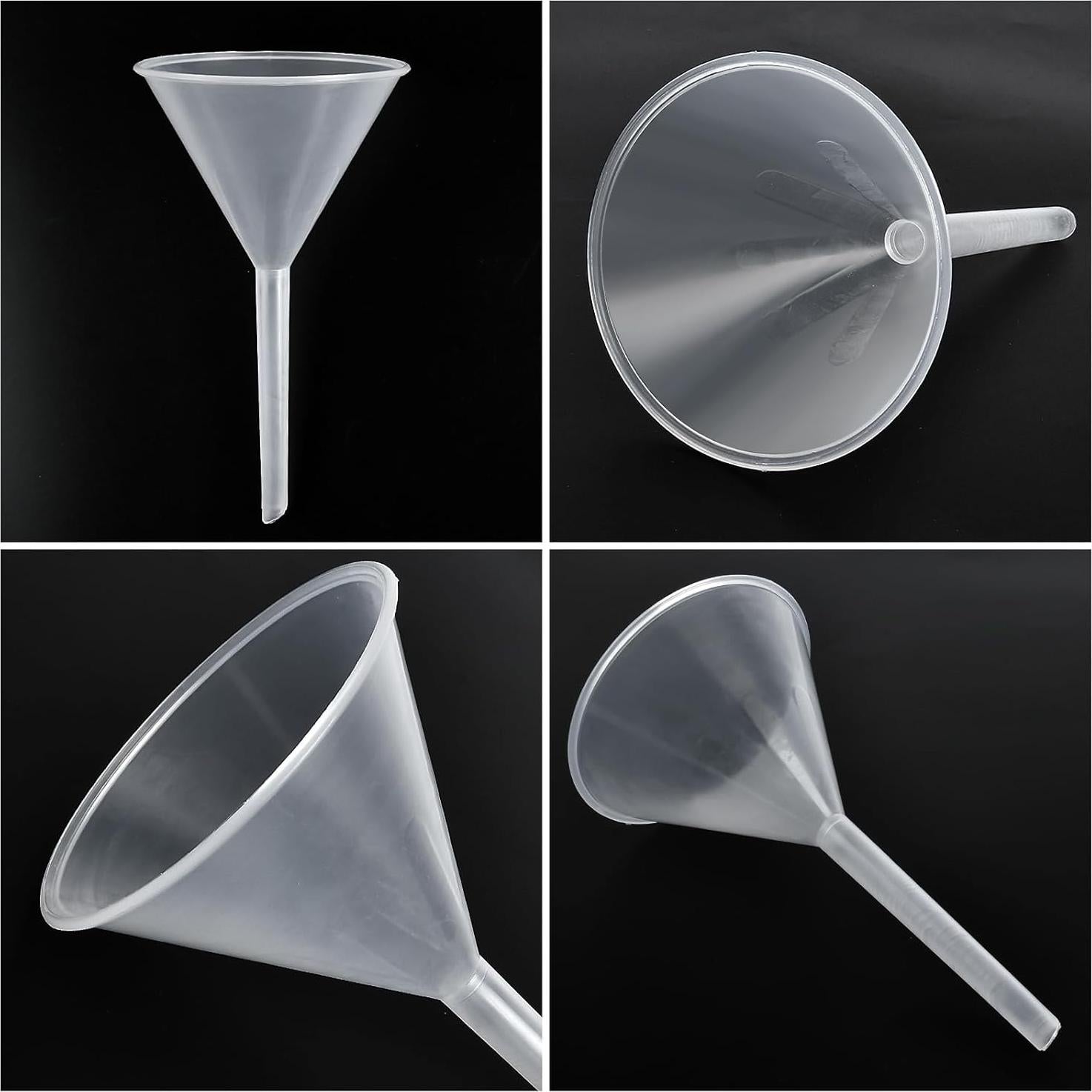 25 Embudos de Plástico Elesunory 16.8 cm Boca Ancha