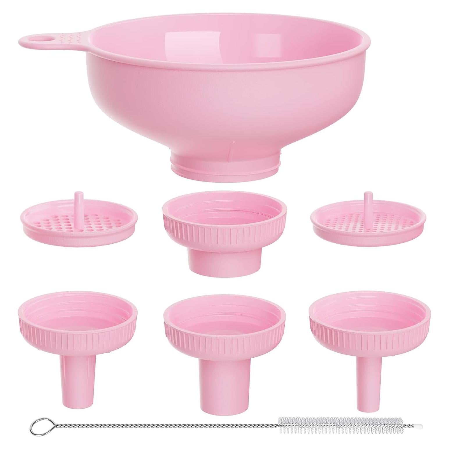 Embudo Versátil Pisol Rosa con 5 Picos y 2 Coladores