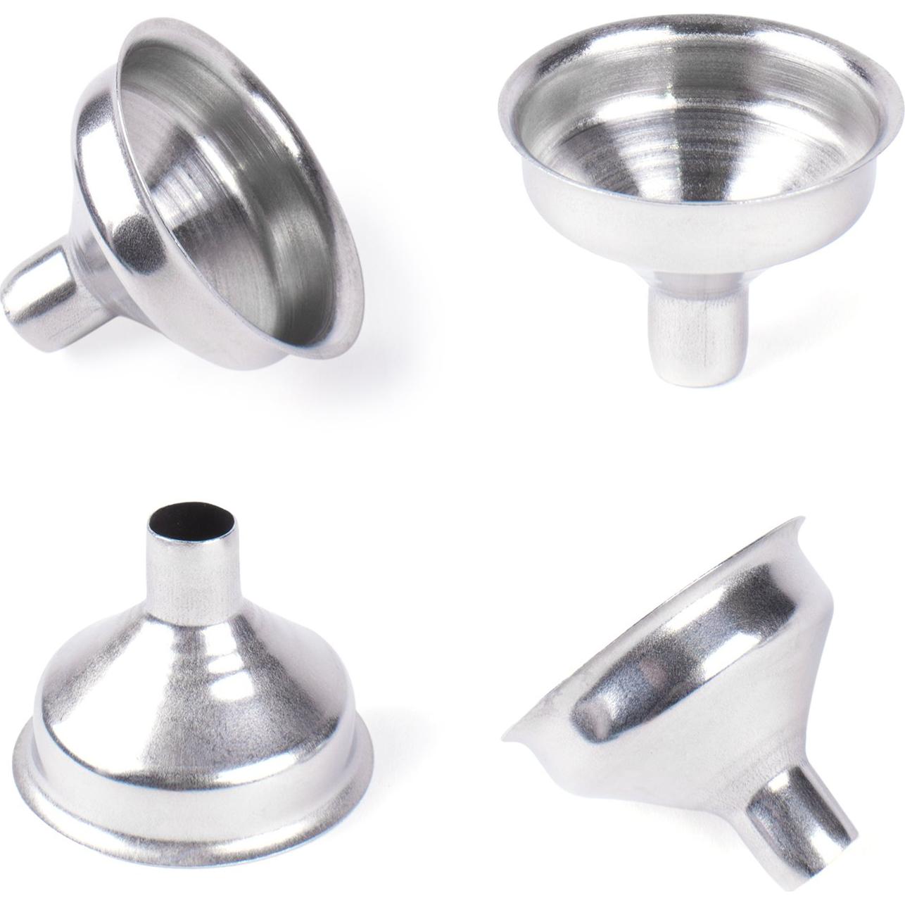 Mini embudos de acero inoxidable Super Z Outlet - 6 unidades