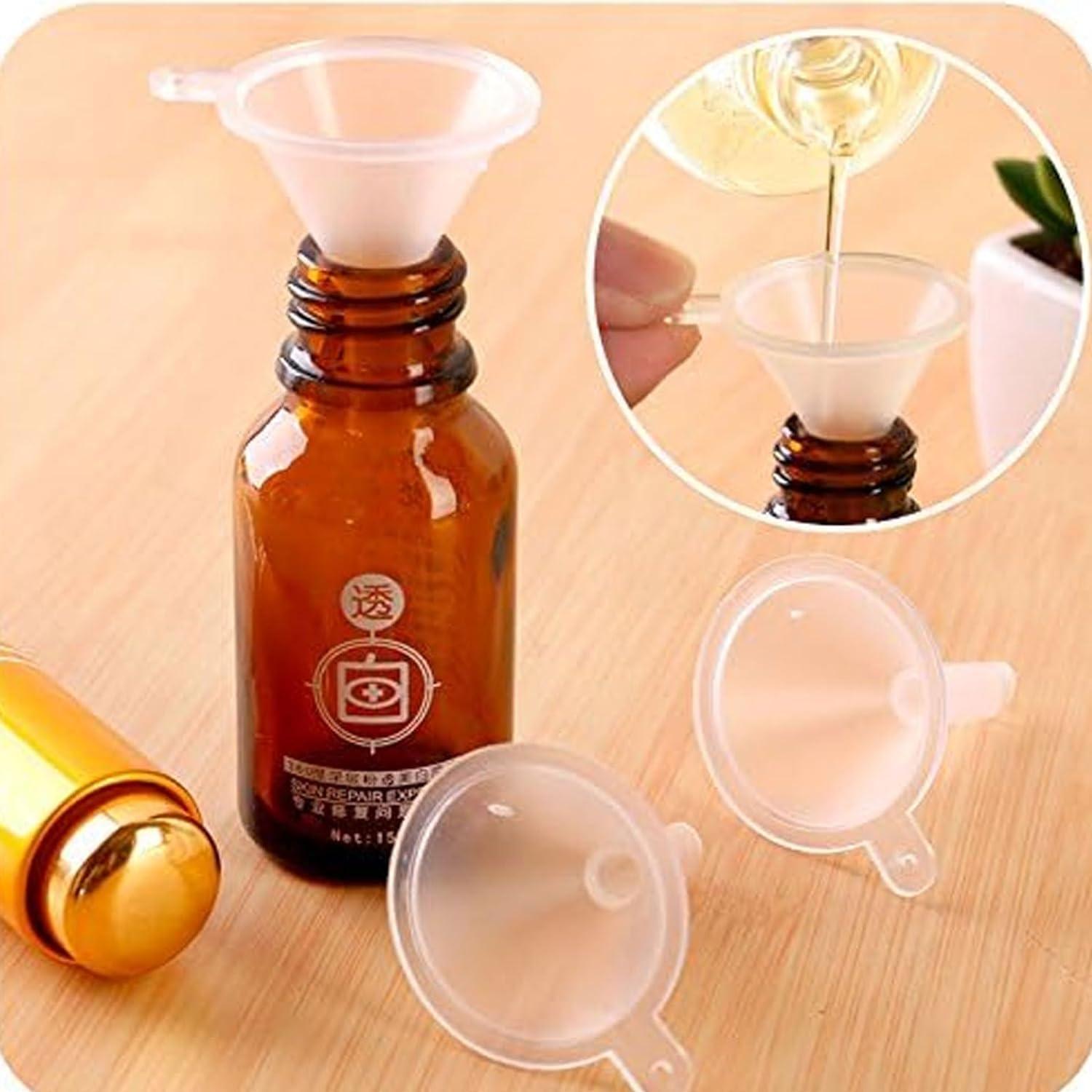 Conjunto 10 Embudos Mini Plástico Claro Rosojodg 2,5cm