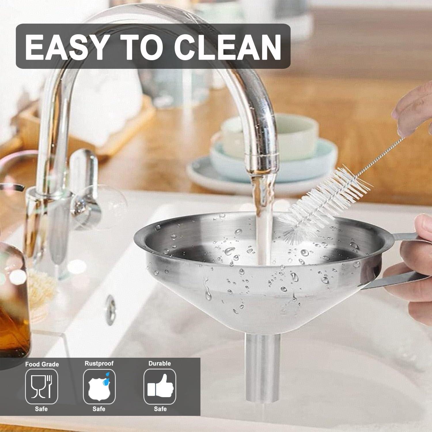 Juego de 3 Embudos de Acero Inoxidable Lmoszuak 12,95 cm