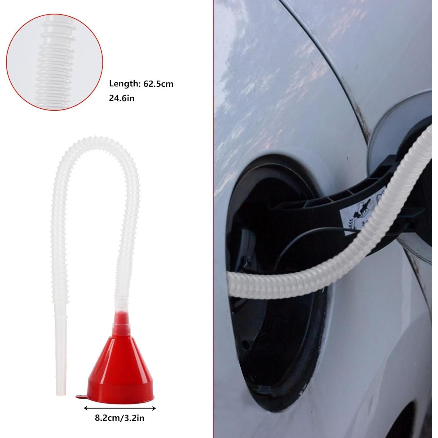 Juego de 10 embudos automotrices XhjzgcTech - Boca ancha y flexibles