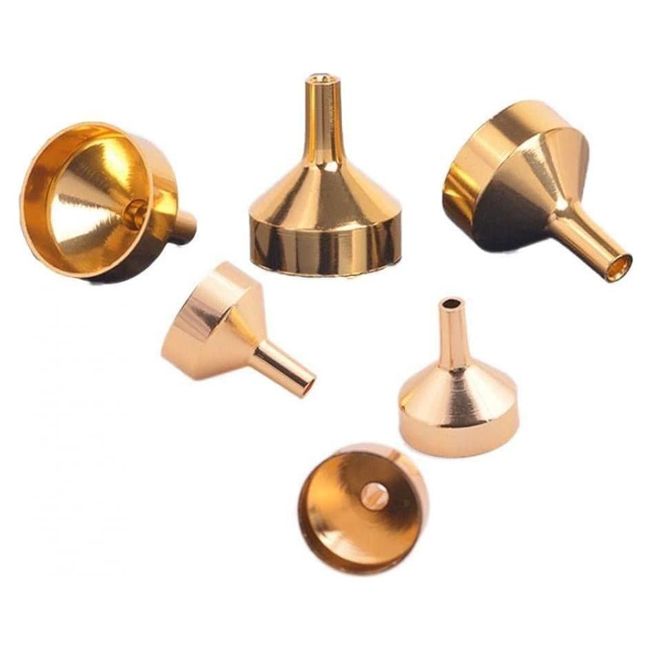 Juego de 6 embudos metálicos pequeños Tustao para cocina