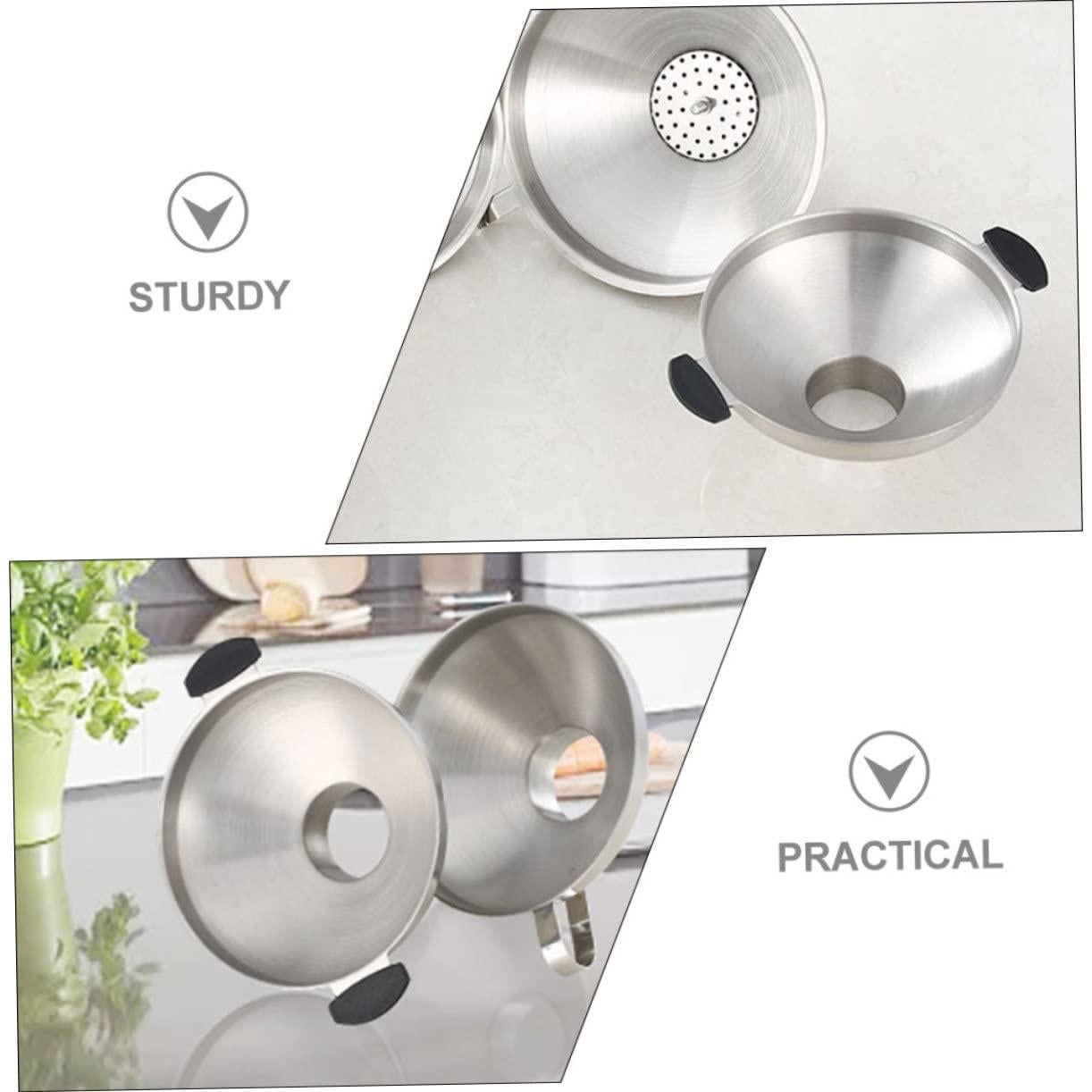 Embudo de Acero Inoxidable Anneome 6.5cm Boca Ancha Cocina