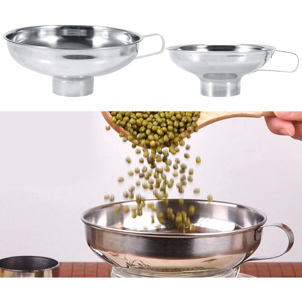 Embudo de Acero Inoxidable Tomotato Boca Ancha 15 cm