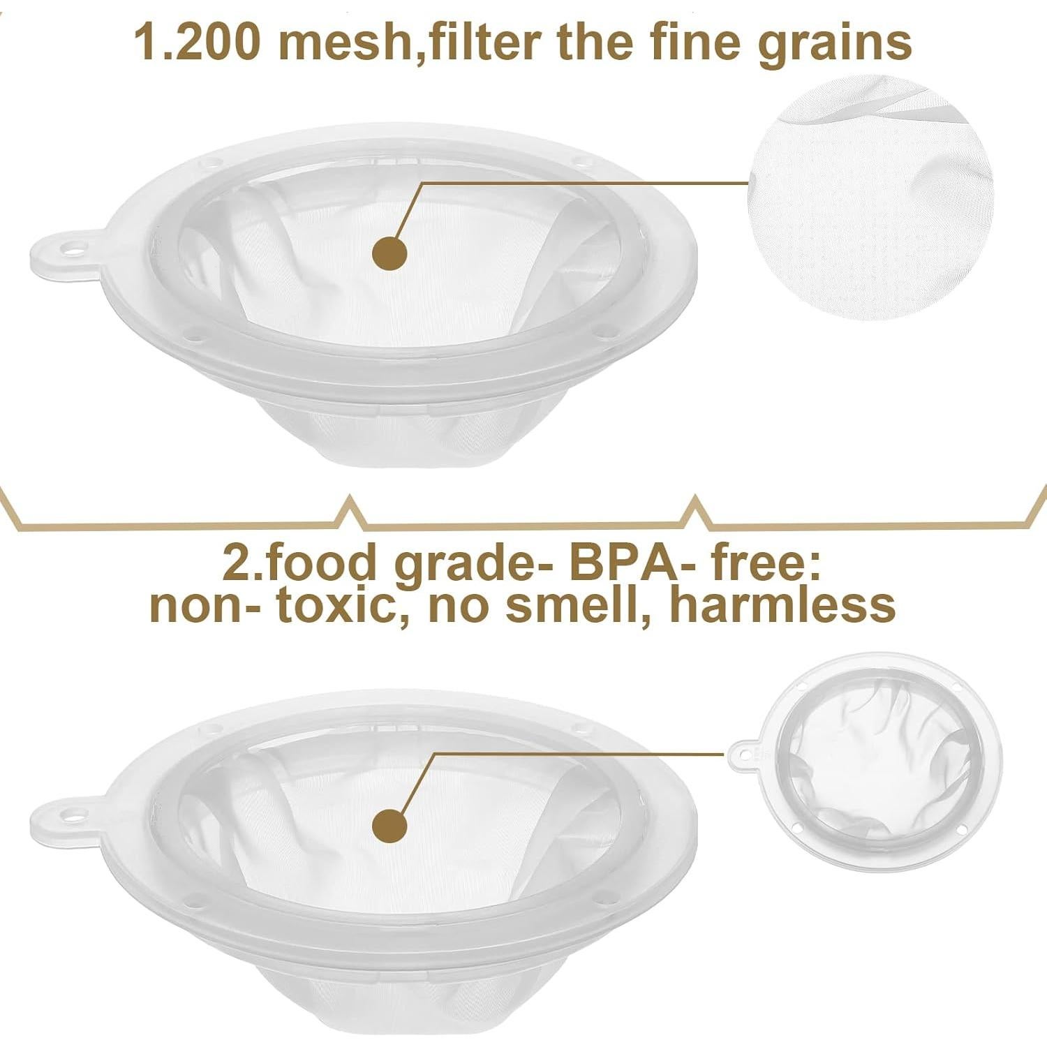 Colador de Malla Fina Cunhill 13 cm Nylon para Filtrar Alimentos