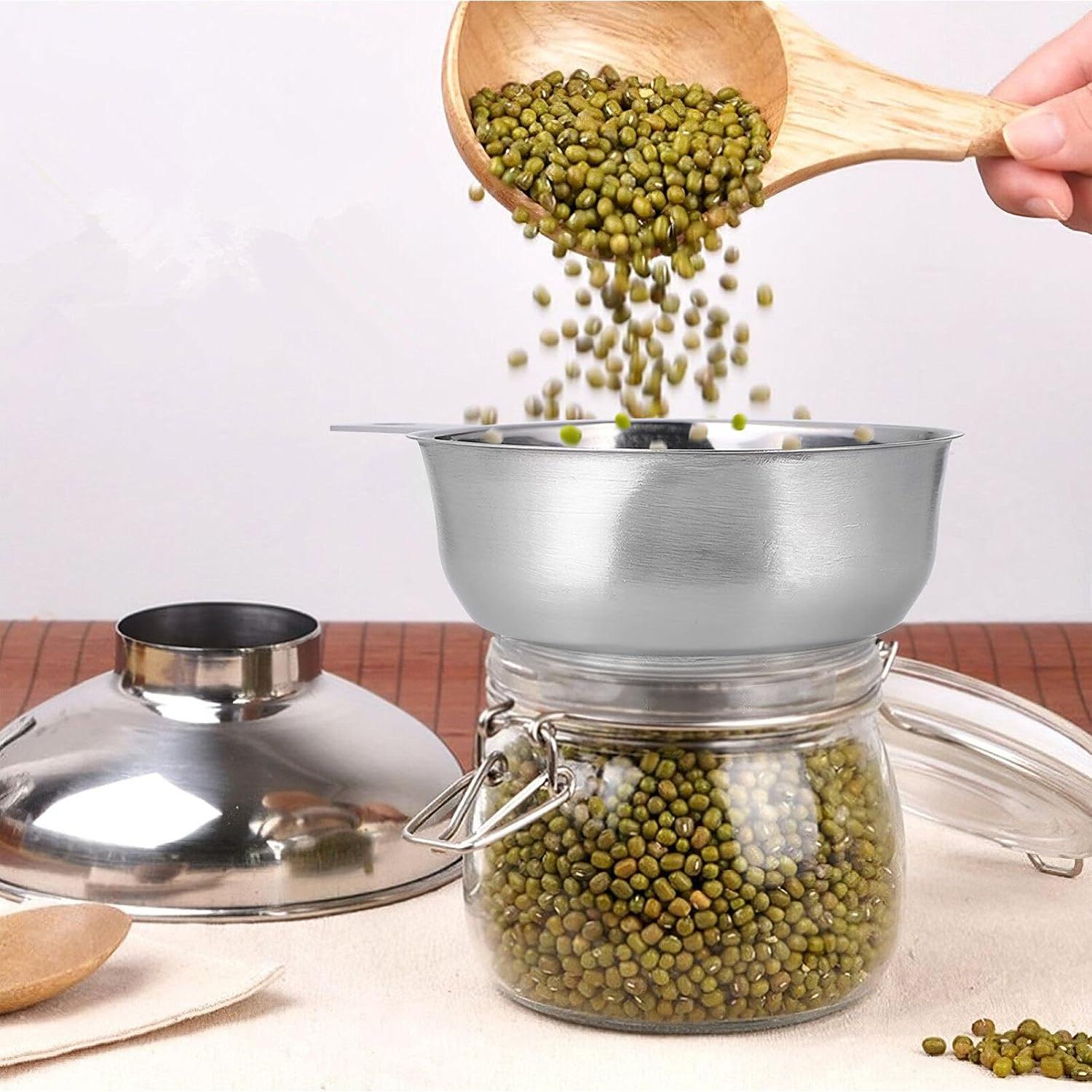 Embudo de Acero Inoxidable WRITWAA Boca Ancha 13,5 cm