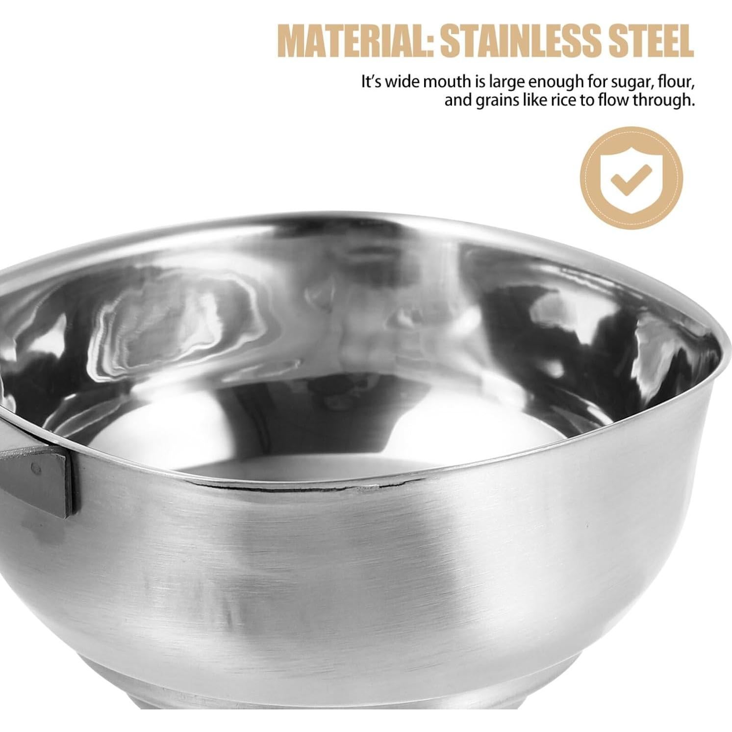 Embudo de Acero Inoxidable WRITWAA Boca Ancha 13,5 cm