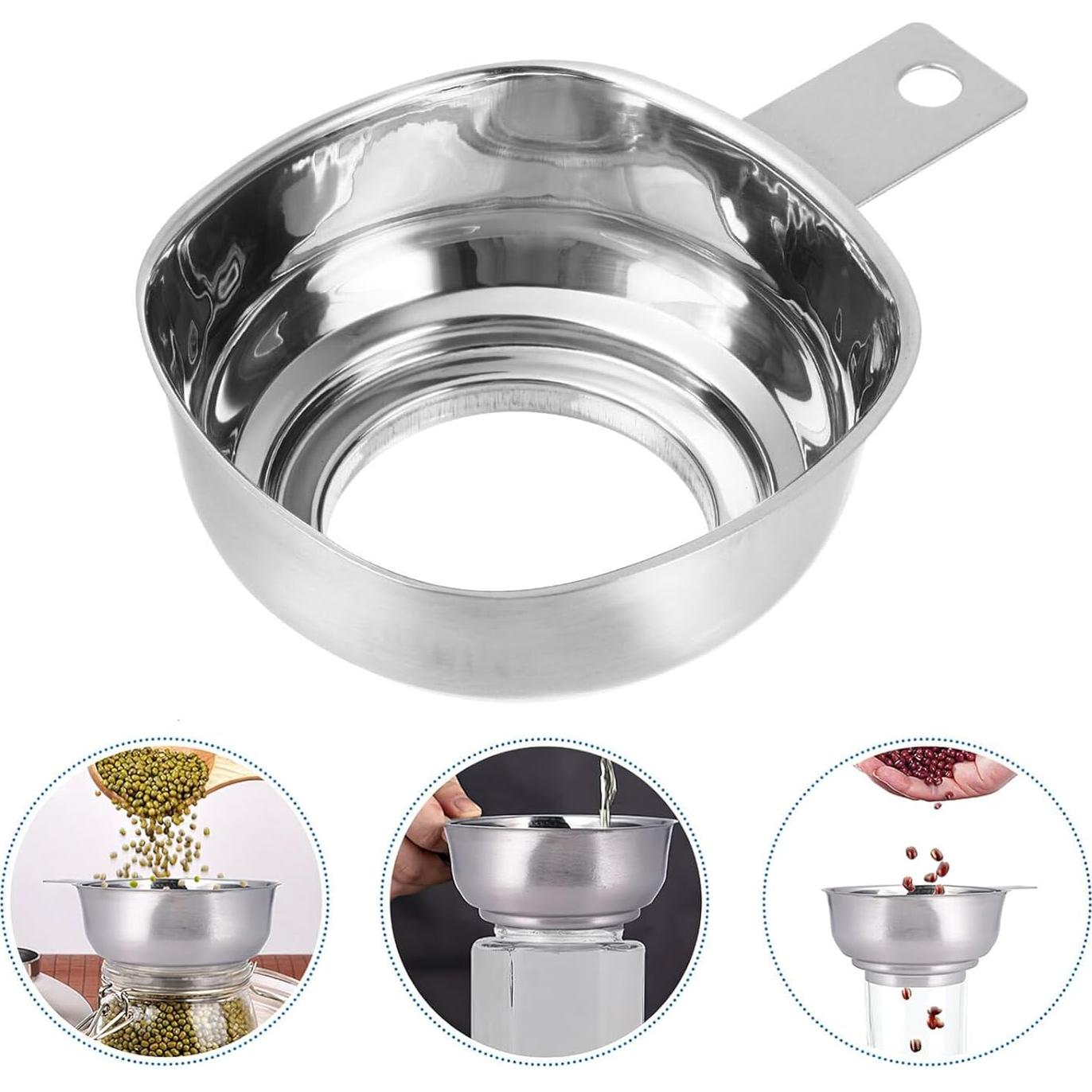 Embudo de Acero Inoxidable WRITWAA Boca Ancha 13,5 cm