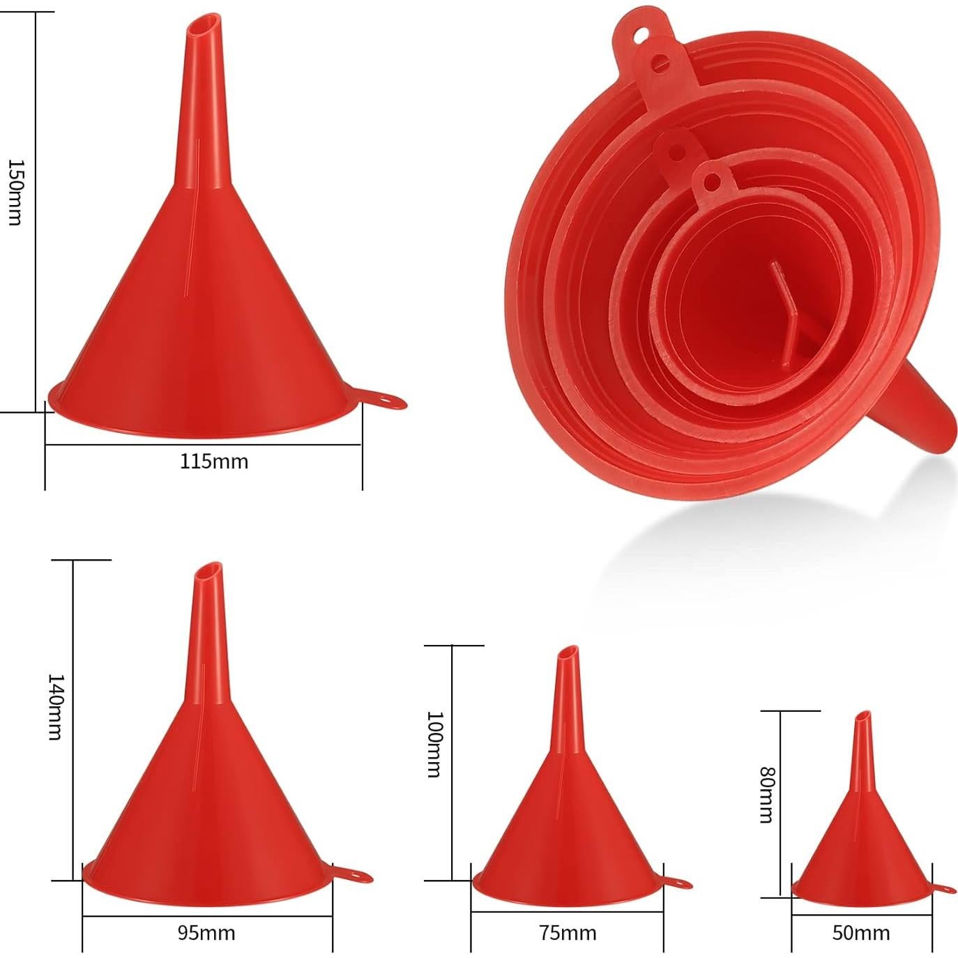 Juego de 6 embudos automotrices Zxglxinyao flexibles