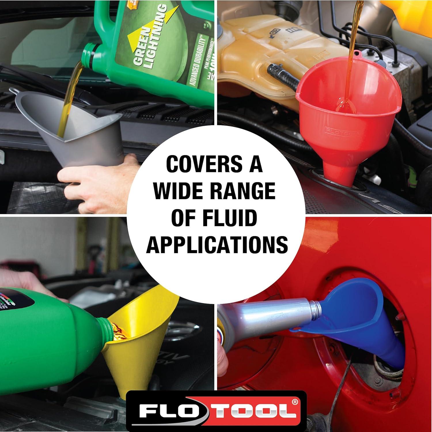 Juego de 4 Embudos Multiusos FloTool 10712MX4 para Líquidos