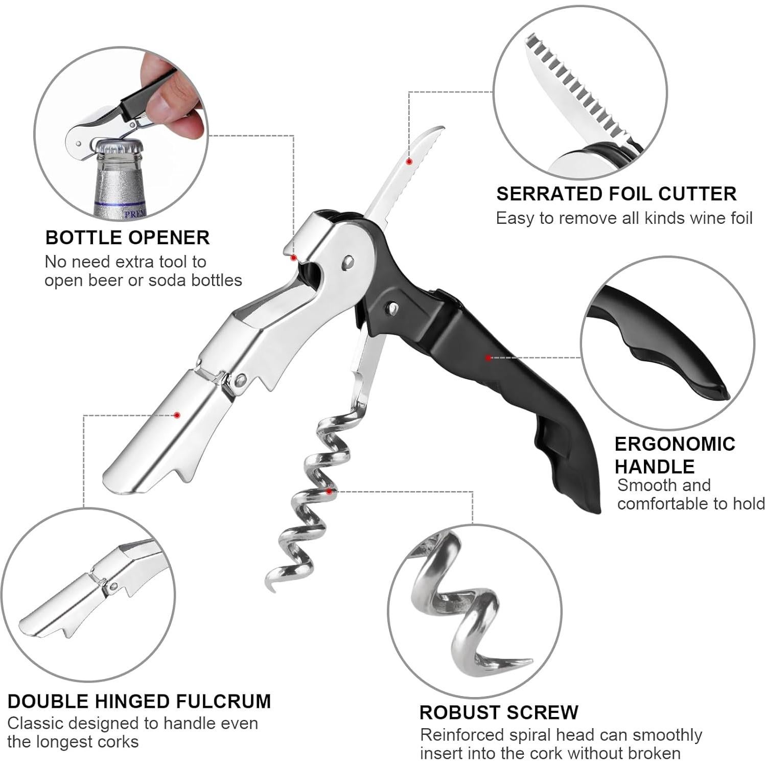 Sacacorchos Profesional Uaorexplo Plegable Acero Inoxidable
