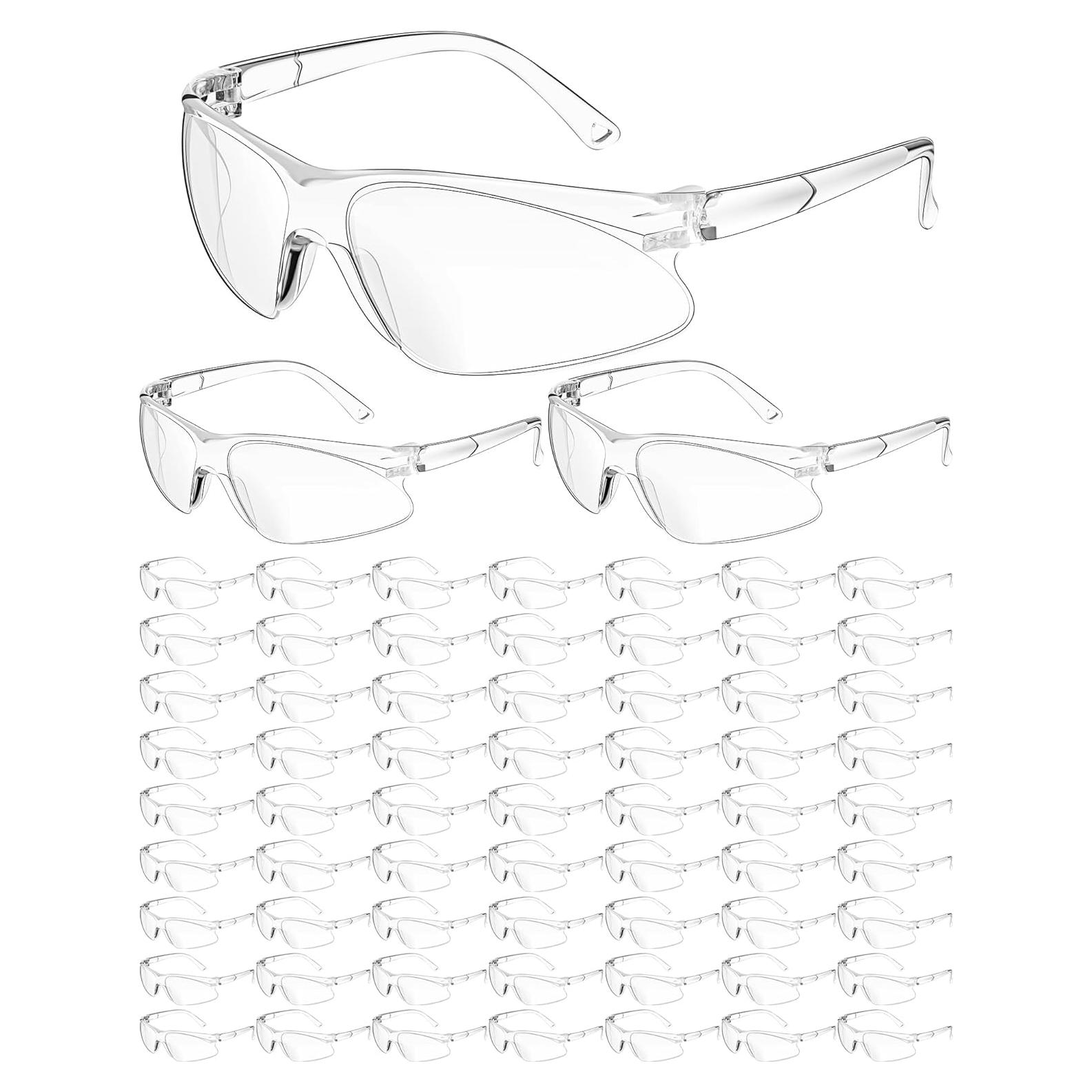 Xuhal 100 Pares Gafas de Seguridad Claras ANSI Z87.1