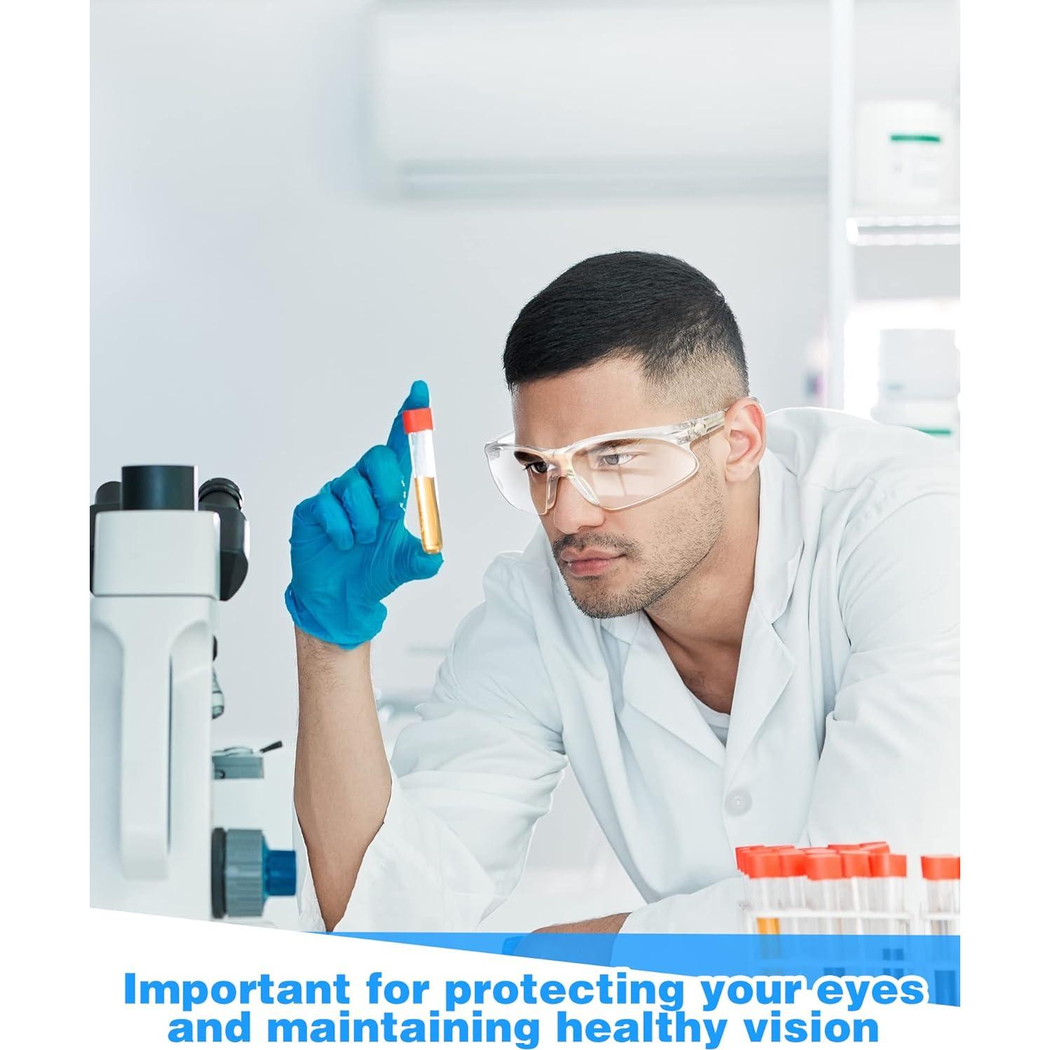 Xuhal 100 Pares Gafas de Seguridad Claras ANSI Z87.1