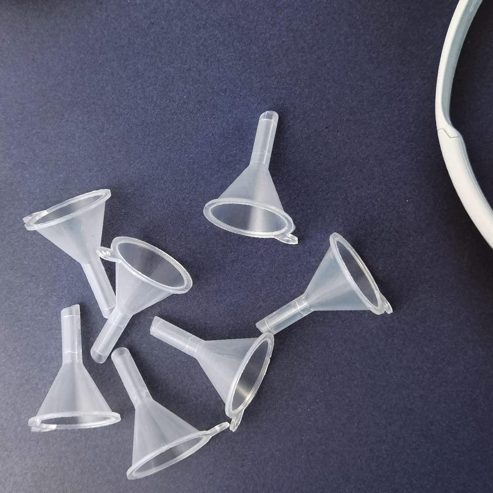 GXXMEI 120 Mini Embudos de Plástico Claro para Líquidos