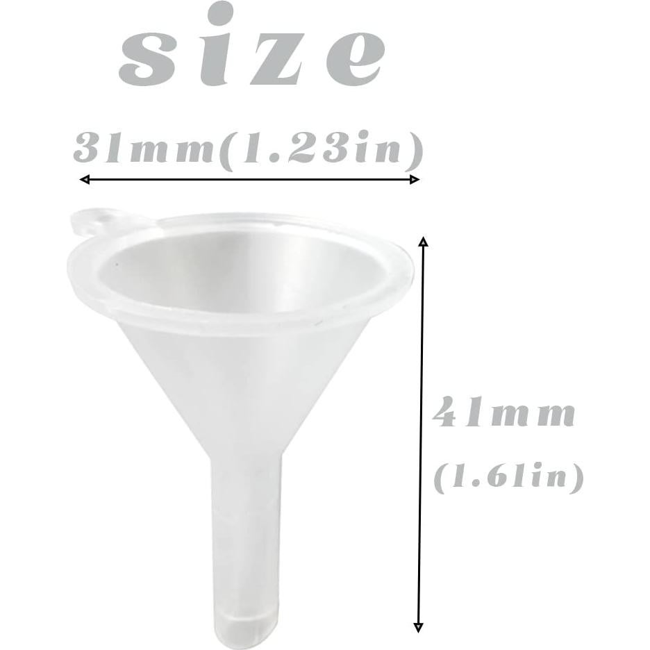 GXXMEI 120 Mini Embudos de Plástico Claro para Líquidos