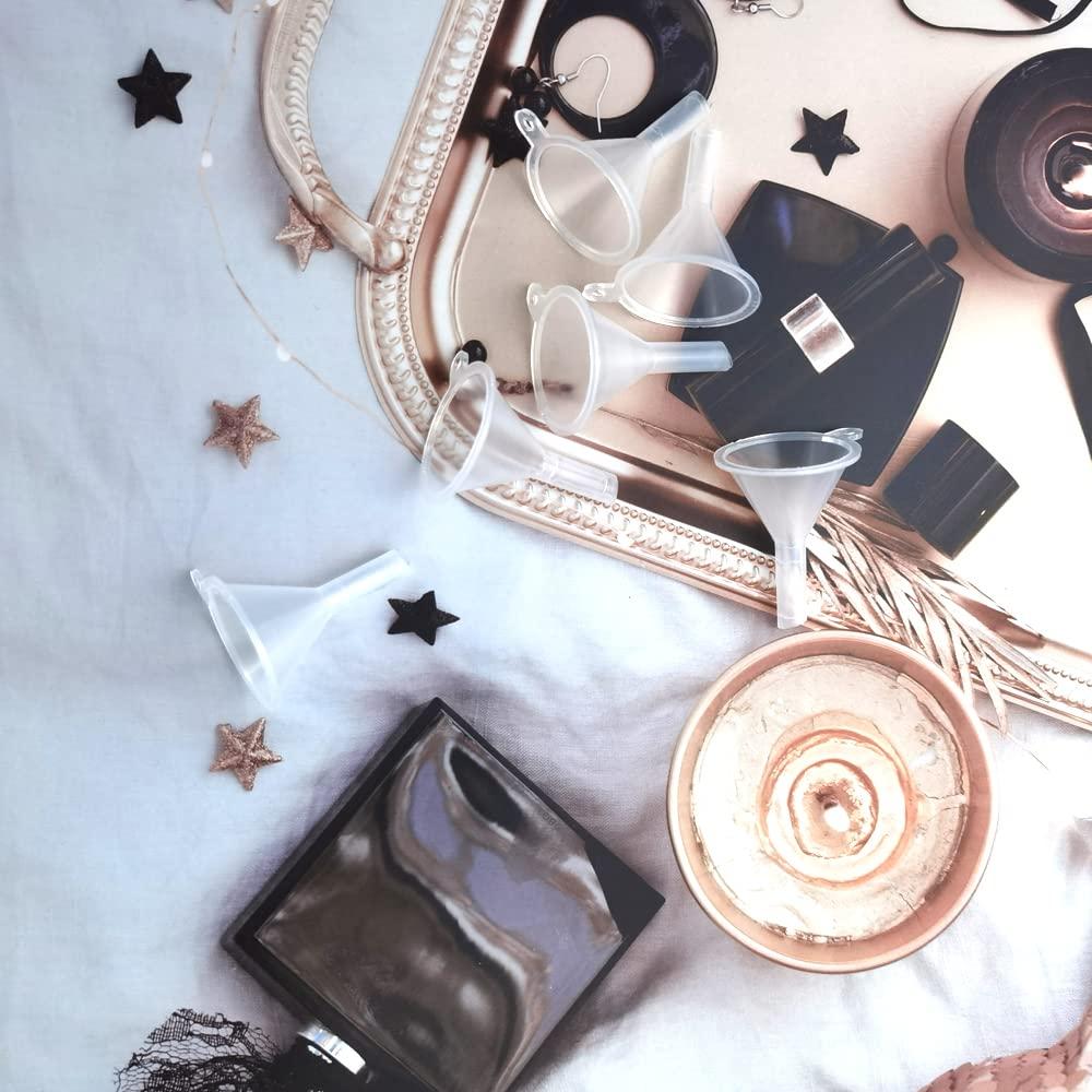 GXXMEI 120 Mini Embudos de Plástico Claro para Líquidos