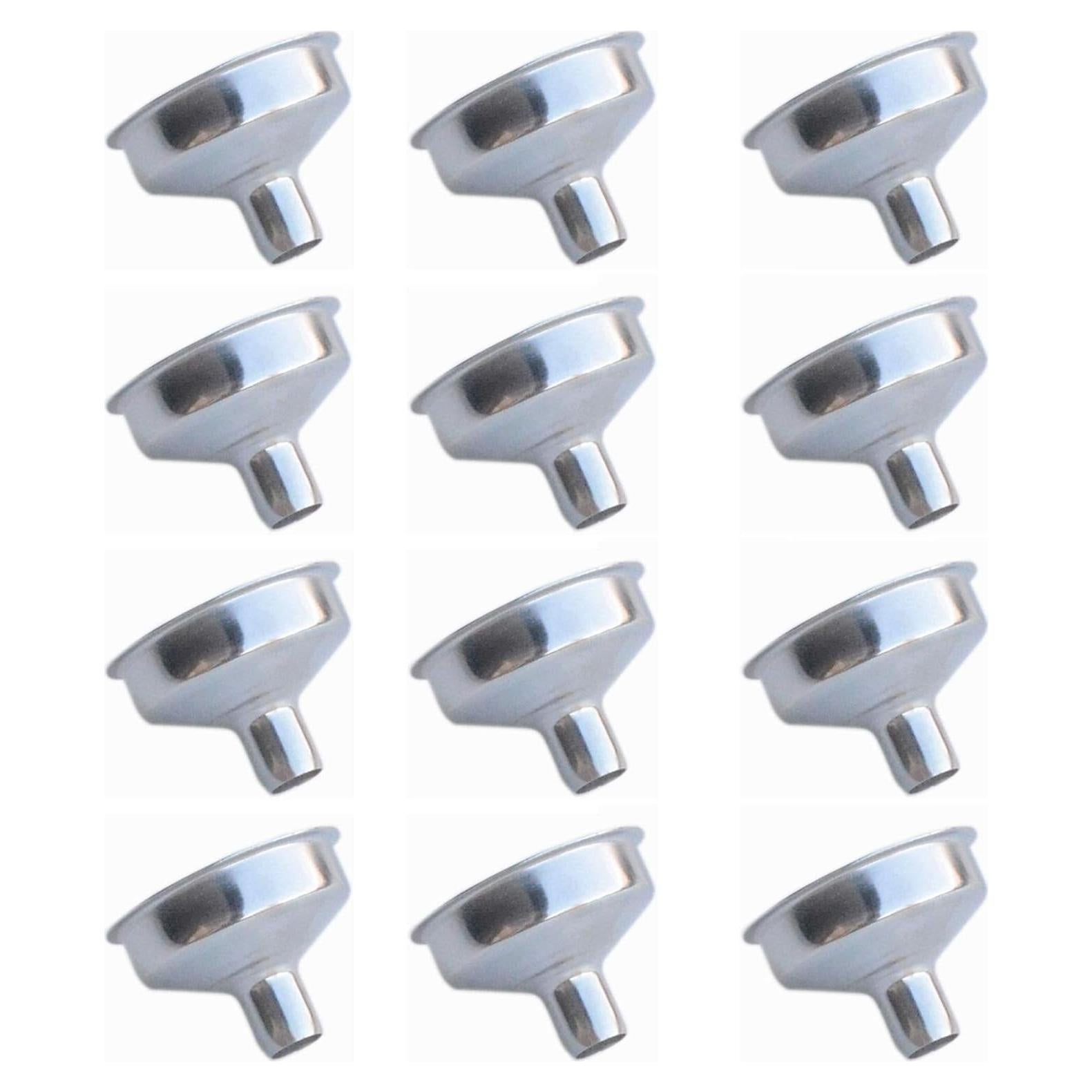 12 Embudos Miniatura Acero Inoxidable Yansanido 3.68 cm