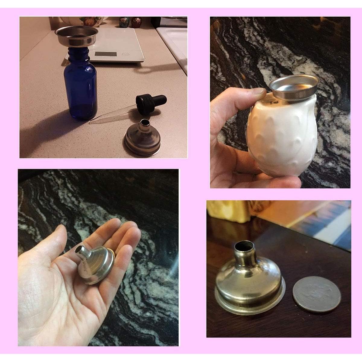 12 Embudos Miniatura Acero Inoxidable Yansanido 3.68 cm