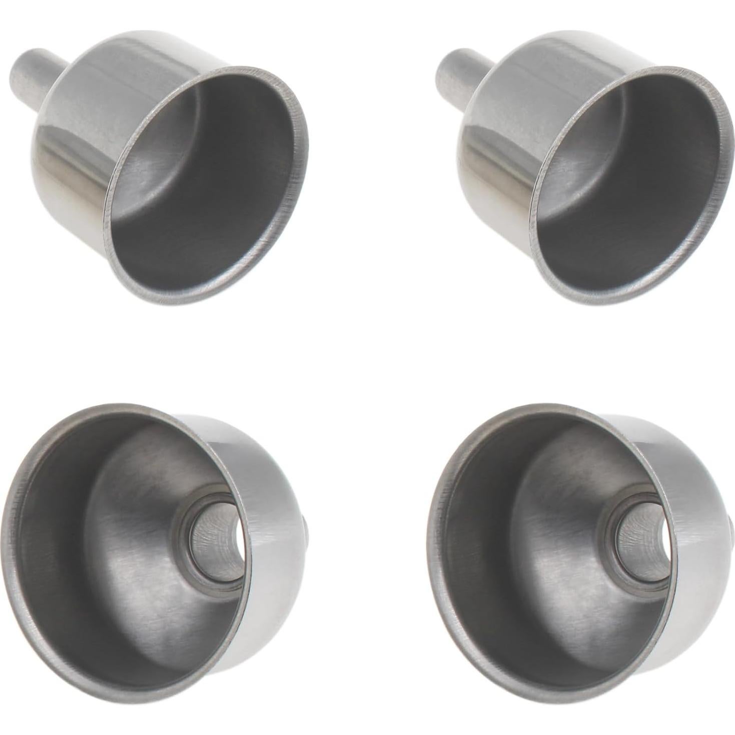 4 Embudos de Acero Inoxidable para Cocina - 2 Tamaños