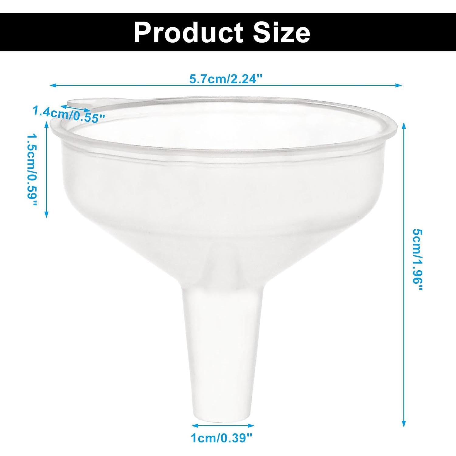 Mini Embudo de Plástico Murtenze 4 Piezas 5.7 cm para Cocina