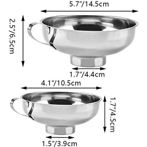 Juego de 2 Embudos de Acero Inoxidable Cheeren para Conservas