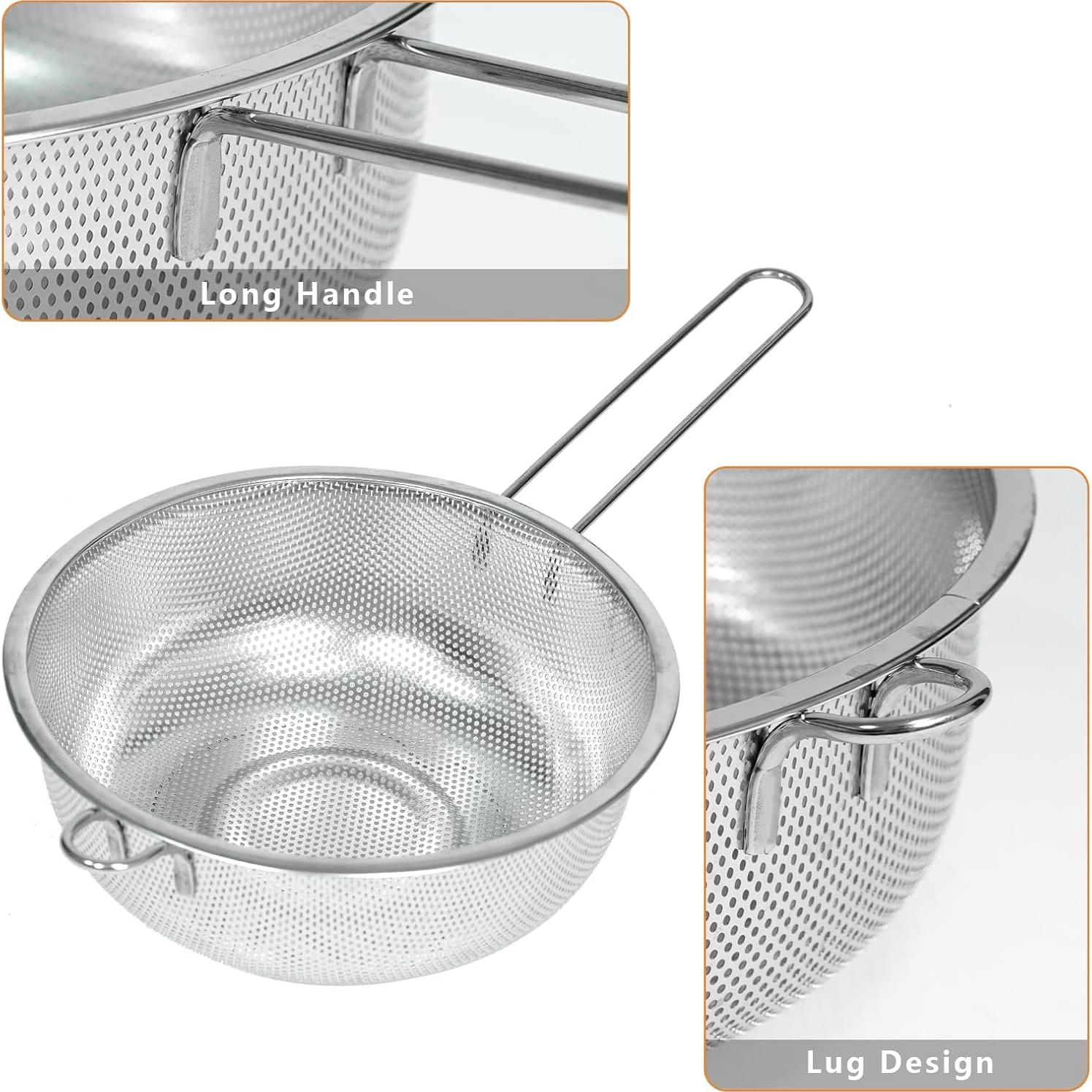 Colador de acero inoxidable ICEICE 21.8 cm con mango ergonómico