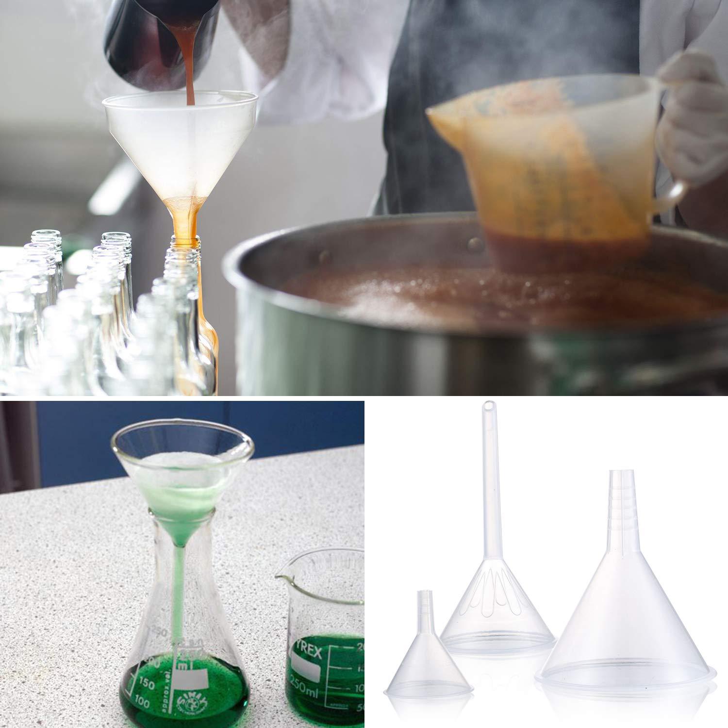 Juego de Embudos de Plástico Young4us - 3 Tamaños 100mm, 75mm, 50mm