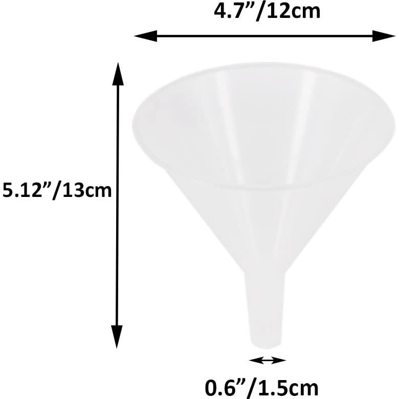 Paquete de 8 embudos de plástico ZMYBCPACK 11.9 cm multiusos