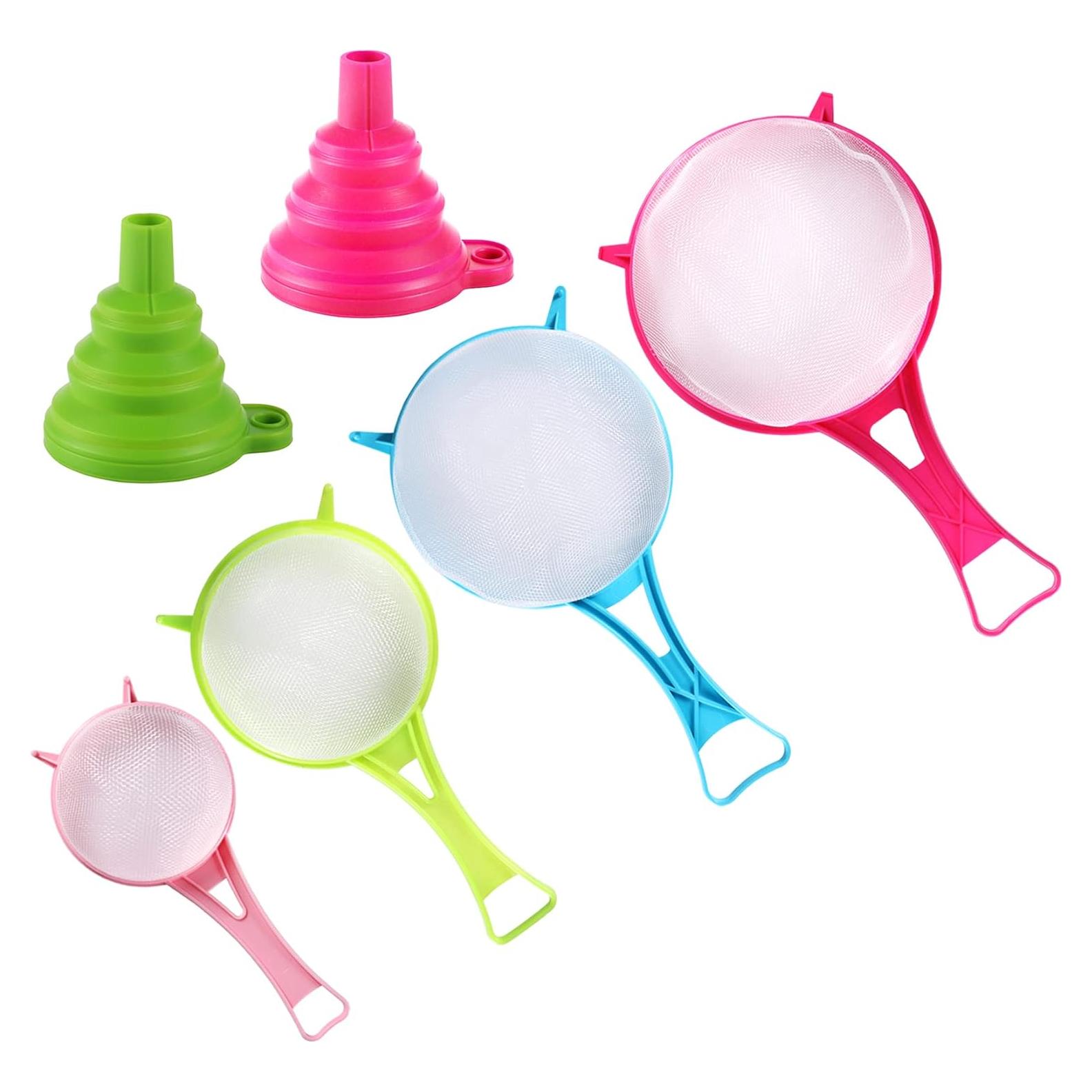 Set de Coladores de Malla Plástica BENBO 4 Piezas Multicolor