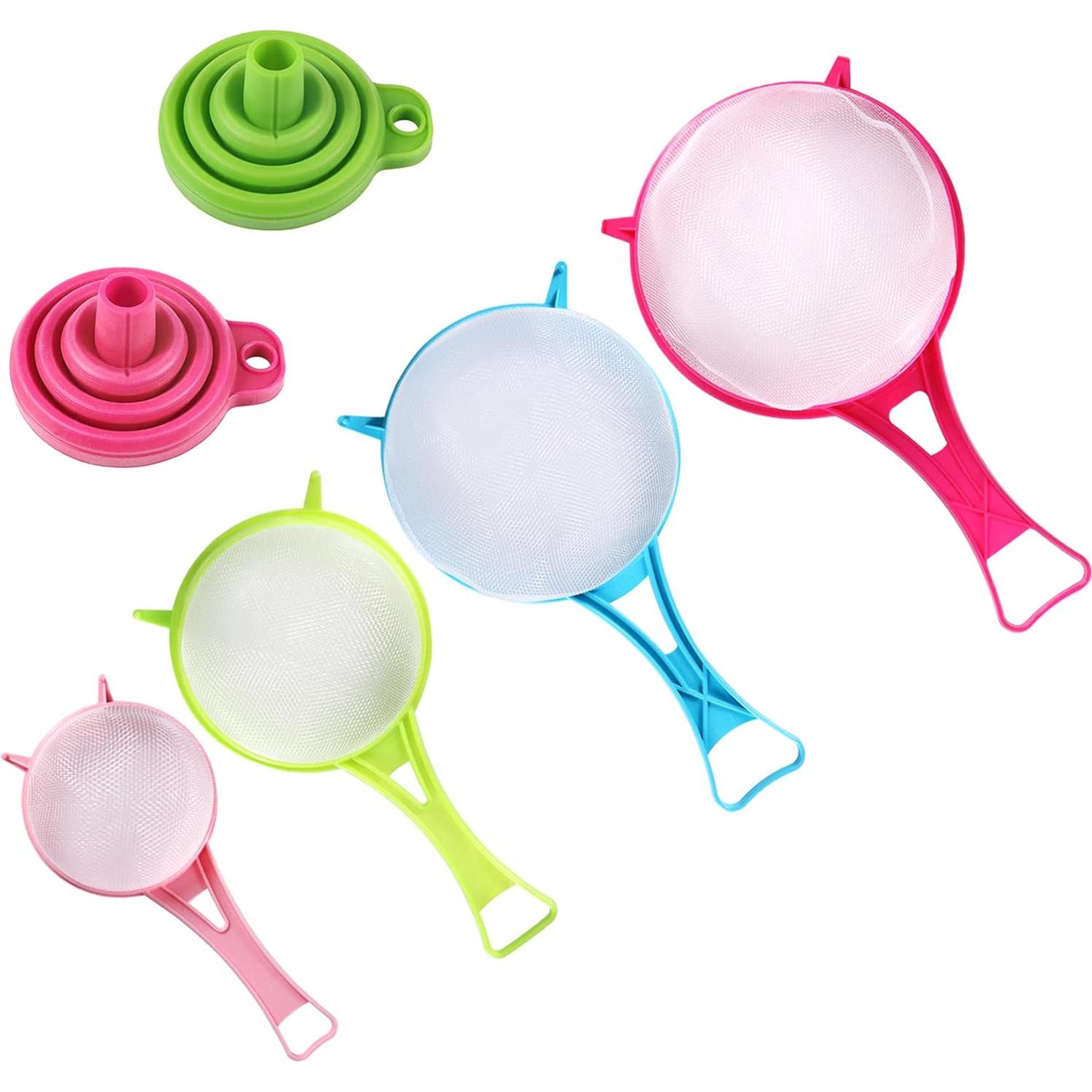 Set de Coladores de Malla Plástica BENBO 4 Piezas Multicolor