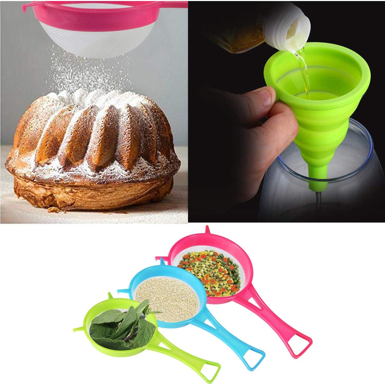 Set de Coladores de Malla Plástica BENBO 4 Piezas Multicolor