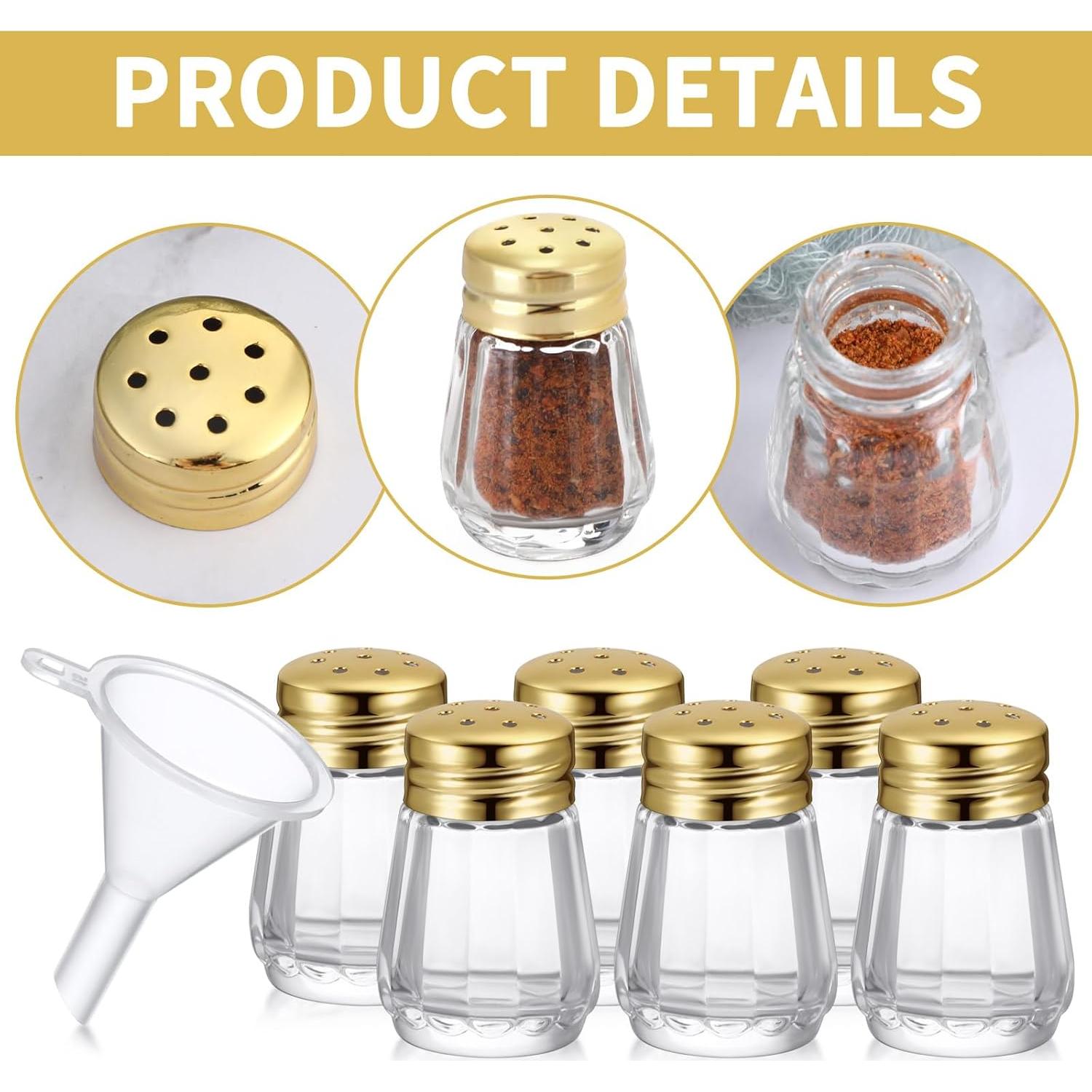 Set 24 Mini Sacudidores de Sal y Pimienta Potchen Dorado