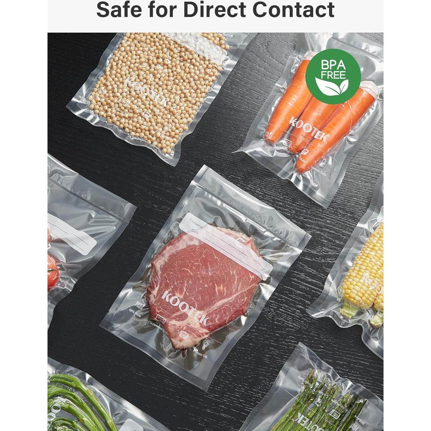 Bolsas de Sellado al Vacío Kootek 150 Pzas 11x16 8x12 6x10