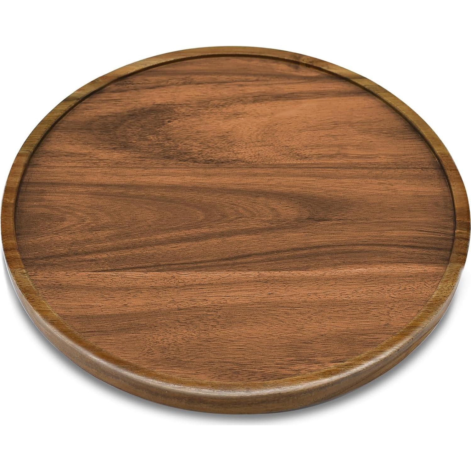 Organizador giratorio de madera de acacia AUAM 25,4 cm