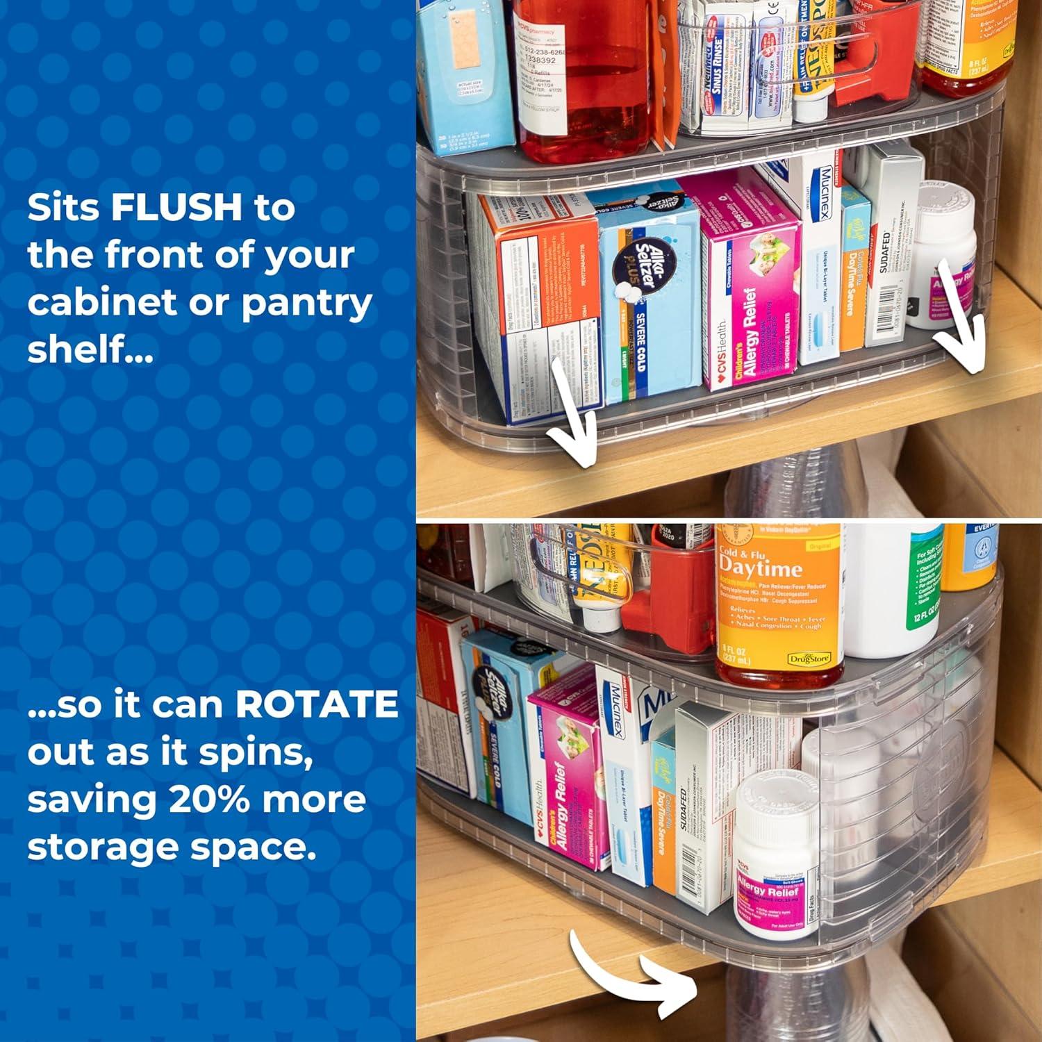 Organizador de Cocina Mighty Susan 2 Niveles 38 cm con 4 Contenedores