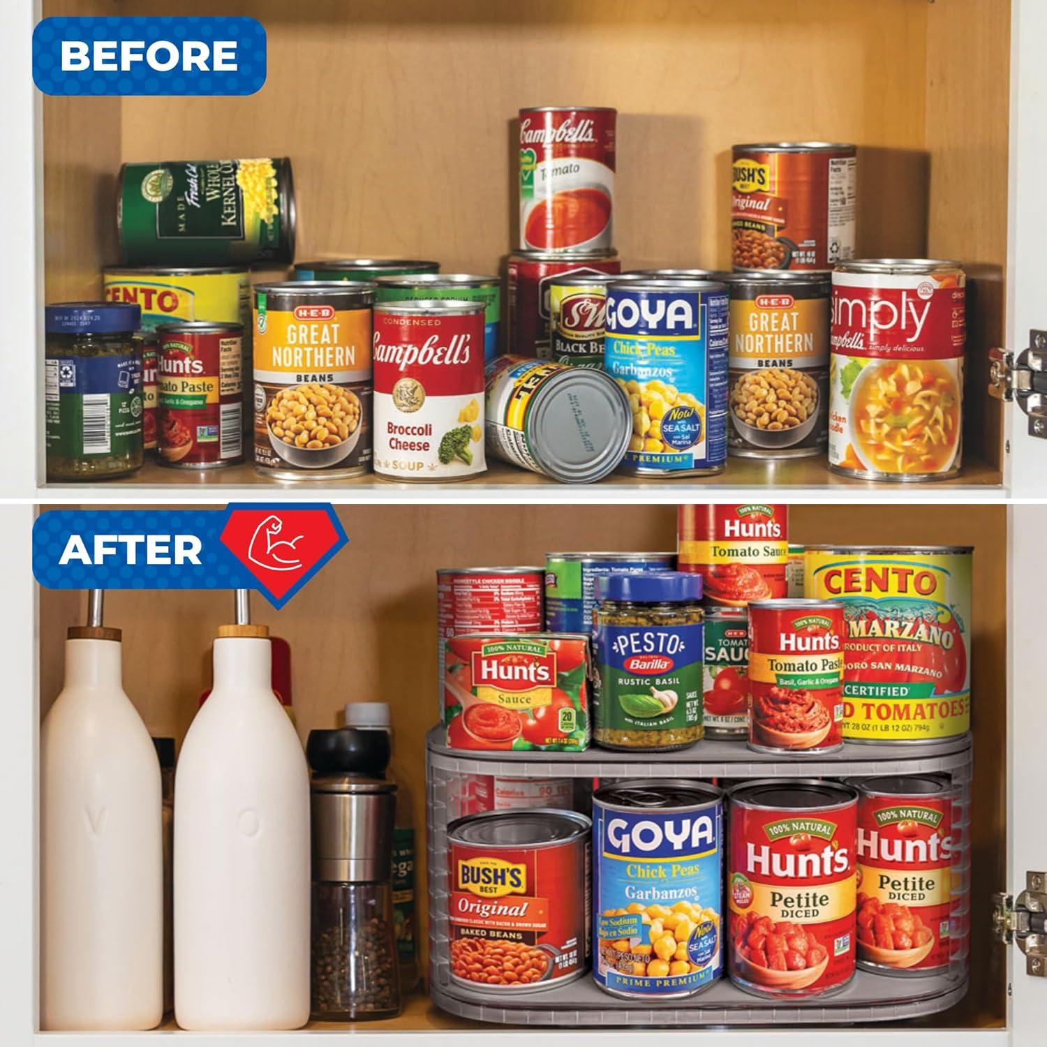 Organizador de Cocina Mighty Susan 2 Niveles 38 cm con 4 Contenedores