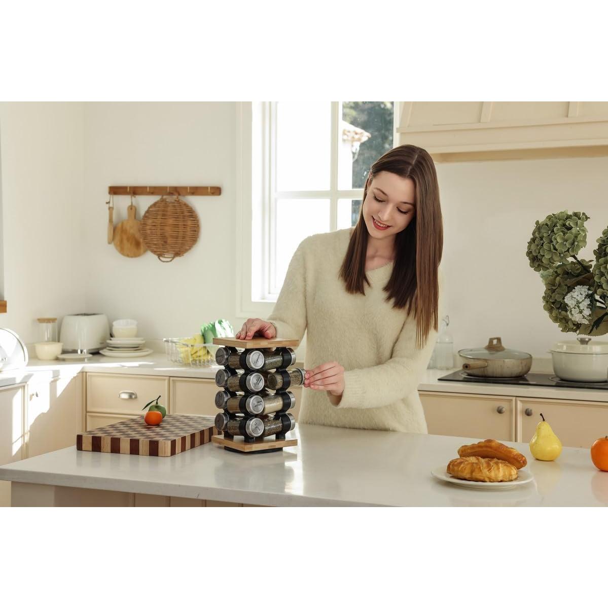 Soporte Giratorio de Especias Orii 16 Tarros con Especias