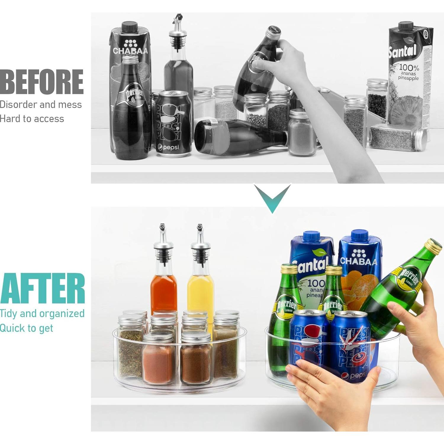 Tiblue Lazy Susan 2 Pack Organizadores Giratorios 22,86 cm