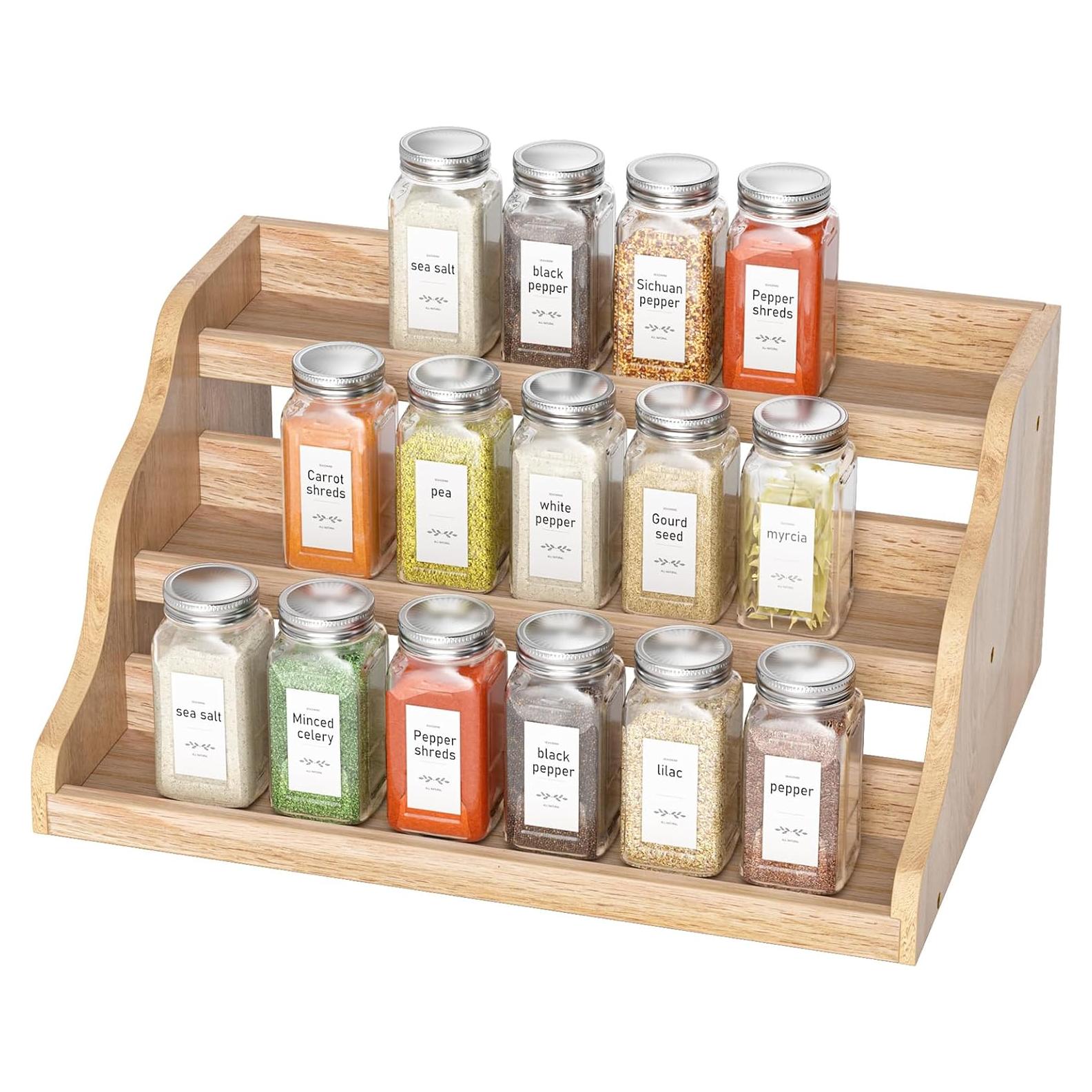 Organizador de especias de madera Memanque 3 niveles 0,91 kg