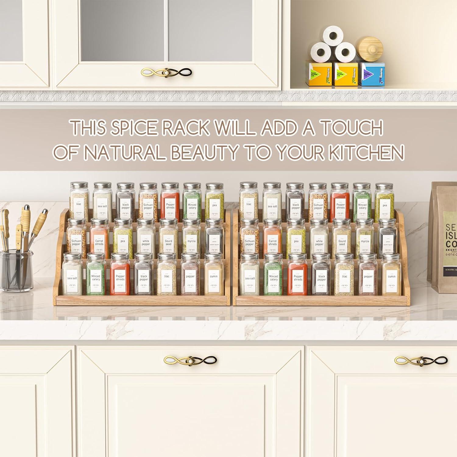 Organizador de especias de madera Memanque 3 niveles 0,91 kg