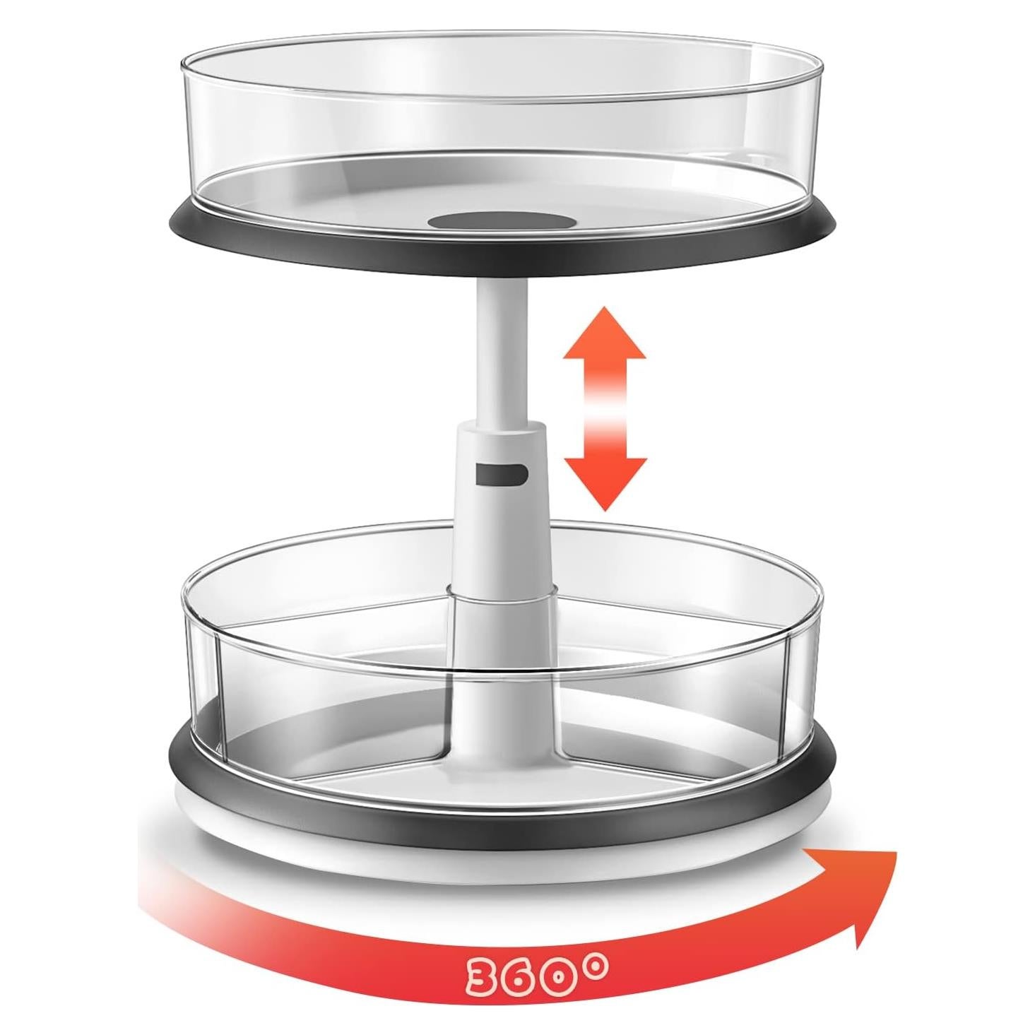 Organizador Giratorio de 2 Niveles Ynelyase Blanco 27.94 cm