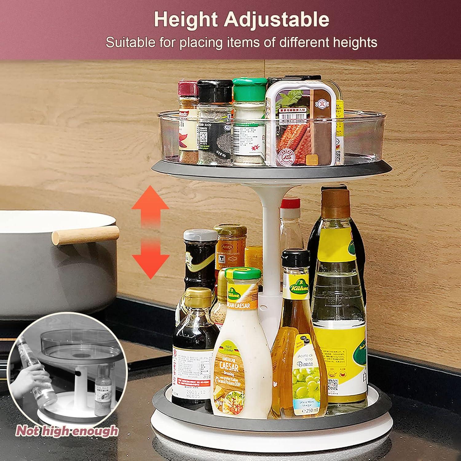 Organizador Giratorio de 2 Niveles Ynelyase Blanco 27.94 cm