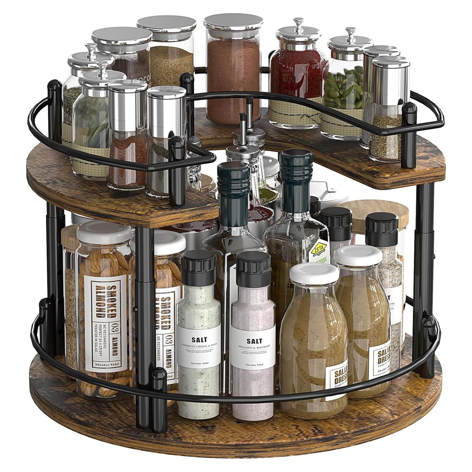Organizador de especias giratorio Afyinchd 30 cm 2 niveles