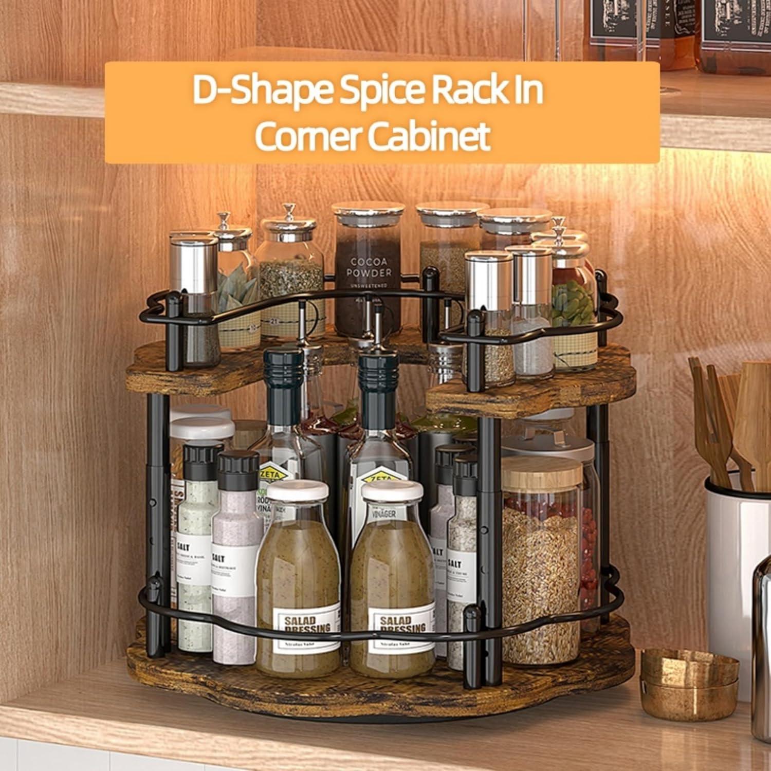 Organizador de especias giratorio Afyinchd 30 cm 2 niveles