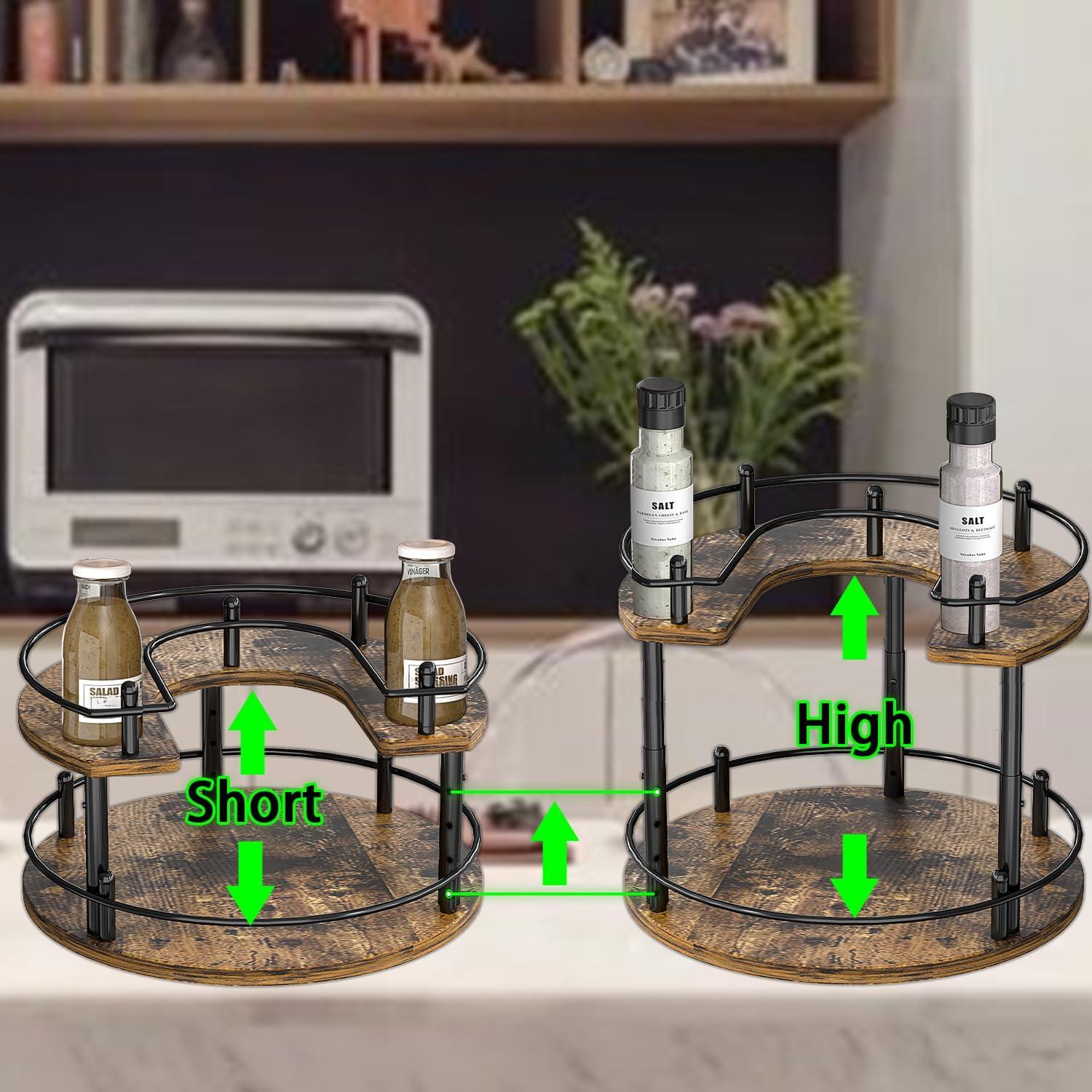 Organizador de especias giratorio Afyinchd 30 cm 2 niveles