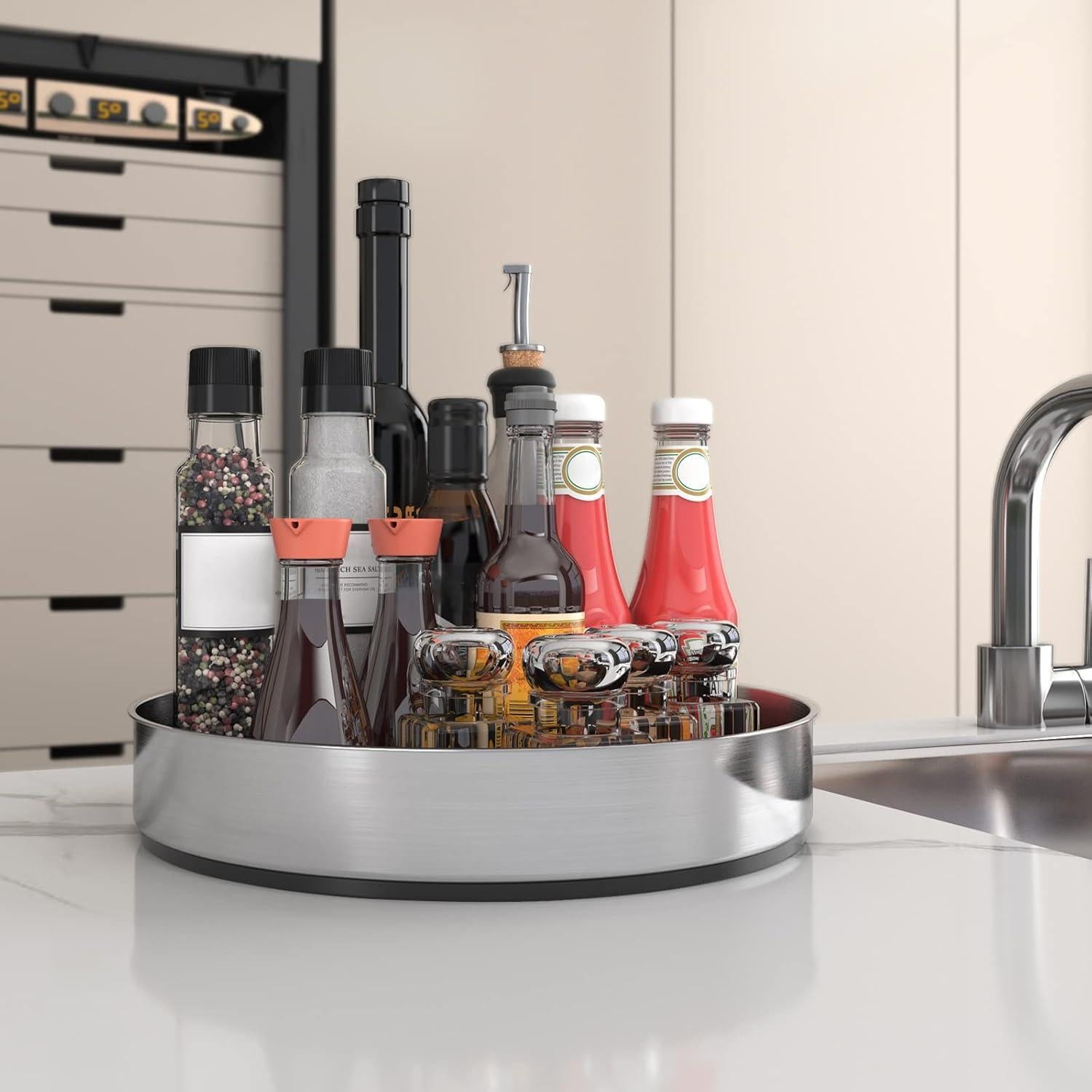 Gabinete Lazy Susan VAEHOLD Acero Inoxidable 25,4 cm Negro