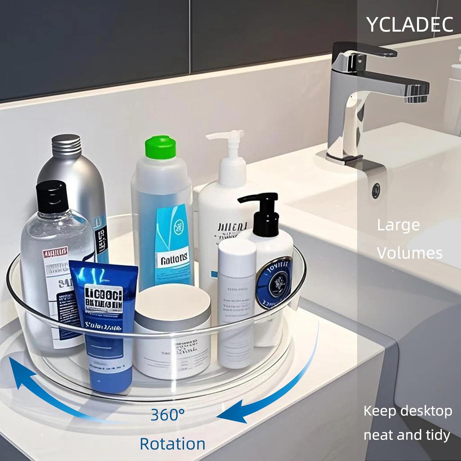 4 Pack Lazy Susan Organizador 29,21 cm YCLADEC Transparente