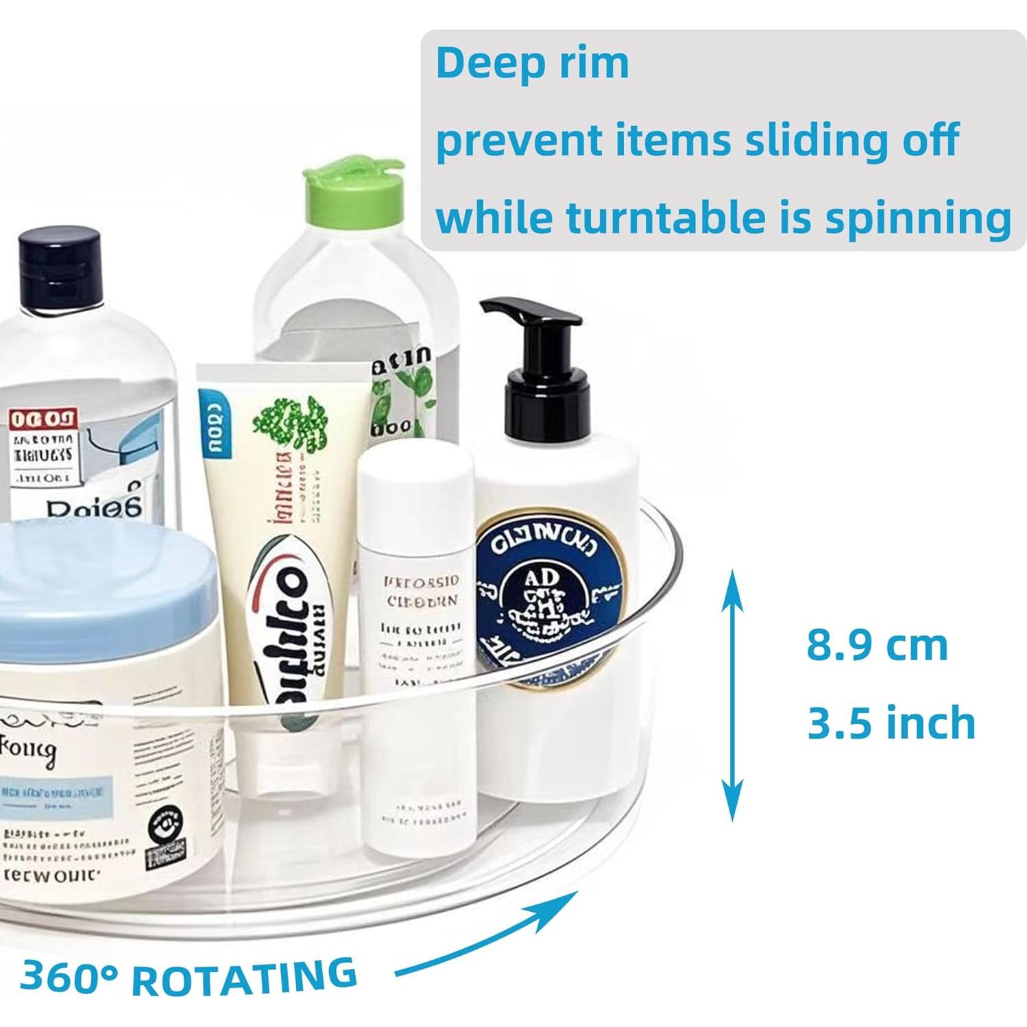 4 Pack Lazy Susan Organizador 29,21 cm YCLADEC Transparente