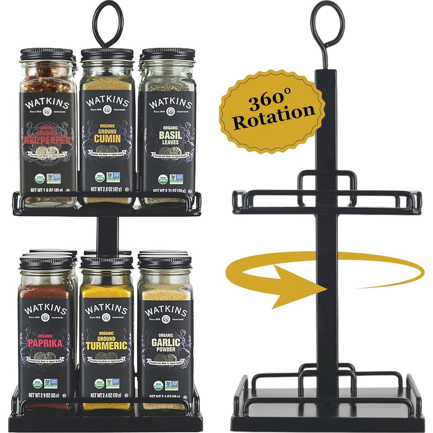 Estante de especias giratorio 2 niveles Watkins con 16 especias